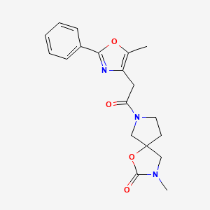 molecular formula C19H21N3O4 B5472050 3-methyl-7-[(5-methyl-2-phenyl-1,3-oxazol-4-yl)acetyl]-1-oxa-3,7-diazaspiro[4.4]nonan-2-one 