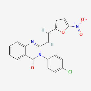 molecular formula C20H12ClN3O4 B5472054 3-(4-chlorophenyl)-2-[2-(5-nitro-2-furyl)vinyl]-4(3H)-quinazolinone 