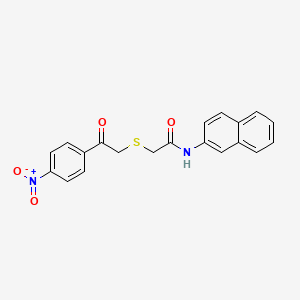 molecular formula C20H16N2O4S B5472090 N-(naphthalen-2-yl)-2-{[2-(4-nitrophenyl)-2-oxoethyl]sulfanyl}acetamide 