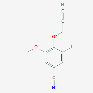 molecular formula C11H8INO2 B5472109 3-Iodo-5-methoxy-4-prop-2-ynoxybenzonitrile 