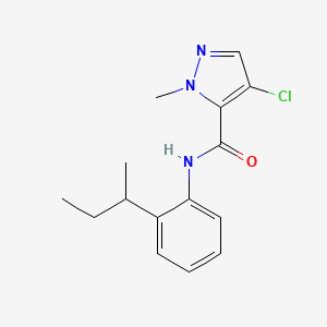 molecular formula C15H18ClN3O B5472210 N-[2-(butan-2-yl)phenyl]-4-chloro-1-methyl-1H-pyrazole-5-carboxamide 