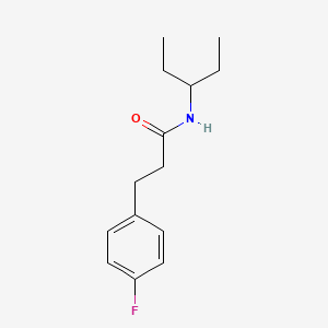 molecular formula C14H20FNO B5472221 N-(1-ethylpropyl)-3-(4-fluorophenyl)propanamide 