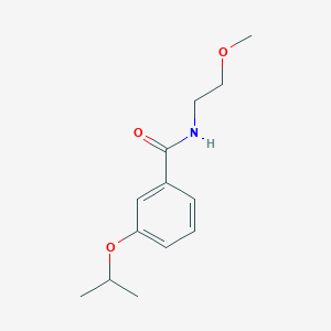 molecular formula C13H19NO3 B5472480 N-(2-methoxyethyl)-3-propan-2-yloxybenzamide 