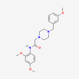 molecular formula C22H29N3O4 B5472614 N-(2,4-dimethoxyphenyl)-2-[4-(3-methoxybenzyl)-1-piperazinyl]acetamide 