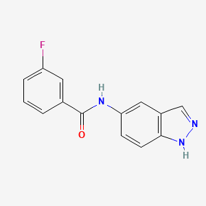 molecular formula C14H10FN3O B5472649 3-fluoro-N-(1H-indazol-5-yl)benzamide 