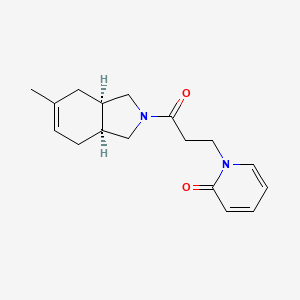 molecular formula C17H22N2O2 B5472871 1-[3-[(3aR,7aS)-5-methyl-1,3,3a,4,7,7a-hexahydroisoindol-2-yl]-3-oxopropyl]pyridin-2-one 