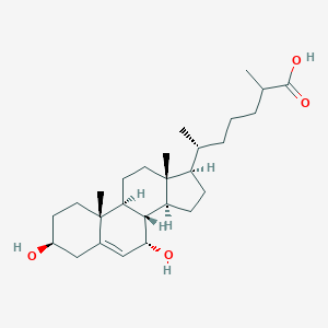 molecular formula C27H44O4 B054729 3beta,7alpha-Dihydroxy-5-cholestenoate CAS No. 115538-84-6