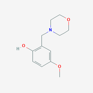 molecular formula C12H17NO3 B5473139 4-Methoxyphenol, 2-(N-morpholinyl)methyl- 