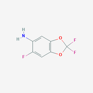 molecular formula C7H4F3NO2 B054732 2,2,6-Trifluoro-1,3-benzodioxol-5-amine CAS No. 120934-03-4