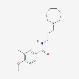 molecular formula C18H28N2O2 B5473218 N-[3-(1-azepanyl)propyl]-4-methoxy-3-methylbenzamide 