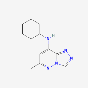 molecular formula C12H17N5 B5473225 N-cyclohexyl-6-methyl[1,2,4]triazolo[4,3-b]pyridazin-8-amine 