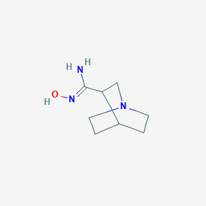 molecular formula C8H15N3O B054733 N-Hydroxyquinuclidine-3-carboximidamide CAS No. 123837-16-1