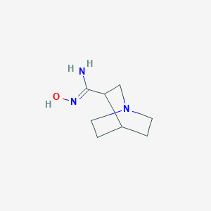 molecular formula C8H15N3O B054733 1-Azabicyclo[2.2.2]octane-3-carboximidamide, N-hydroxy- CAS No. 123837-16-1