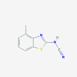 molecular formula C9H7N3S B054734 Cyanamide, (4-methyl-2-benzothiazolyl)-(9CI) CAS No. 119283-90-8