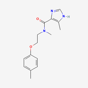 molecular formula C15H19N3O2 B5473533 N,4-dimethyl-N-[2-(4-methylphenoxy)ethyl]-1H-imidazole-5-carboxamide 