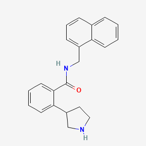 molecular formula C22H22N2O B5473553 N-(1-naphthylmethyl)-2-(3-pyrrolidinyl)benzamide hydrochloride 