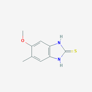 molecular formula C9H10N2OS B054741 5-Methoxy-6-methyl-1,3-dihydrobenzimidazole-2-thione CAS No. 113210-05-2