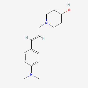 molecular formula C16H24N2O B5474133 1-[(E)-3-[4-(dimethylamino)phenyl]prop-2-enyl]piperidin-4-ol 