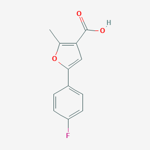 molecular formula C12H9FO3 B054747 5-(4-Fluorophenyl)-2-methyl-3-furoic acid CAS No. 111787-88-3