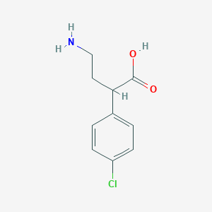 molecular formula C10H12ClNO2 B054753 4-Amino-2-(4-chlorophenyl)butanoic acid CAS No. 120418-68-0