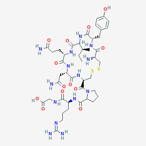molecular formula C45H69N15O14S2 B054763 Hydrin 2 CAS No. 122842-55-1