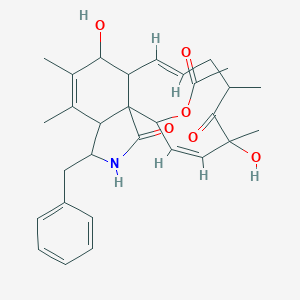 molecular formula C30H37NO6 B054765 (16-Benzyl-5,12-dihydroxy-5,7,13,14-tetramethyl-6,18-dioxo-17-azatricyclo[9.7.0.01,15]octadeca-3,9,13-trien-2-yl) acetate CAS No. 22144-76-9