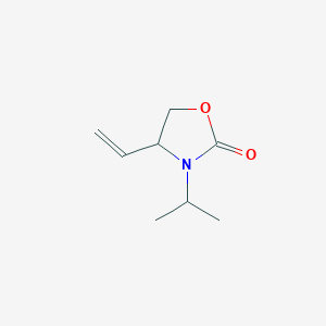 molecular formula C8H13NO2 B054768 4-Ethenyl-3-propan-2-yl-1,3-oxazolidin-2-one CAS No. 115148-34-0