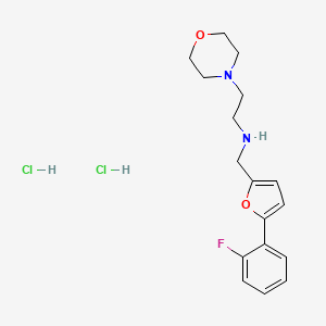 molecular formula C17H23Cl2FN2O2 B5477019 N-{[5-(2-fluorophenyl)-2-furyl]methyl}-2-(4-morpholinyl)ethanamine dihydrochloride 