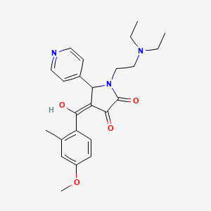 molecular formula C24H29N3O4 B5477065 1-[2-(diethylamino)ethyl]-3-hydroxy-4-(4-methoxy-2-methylbenzoyl)-5-(4-pyridinyl)-1,5-dihydro-2H-pyrrol-2-one 
