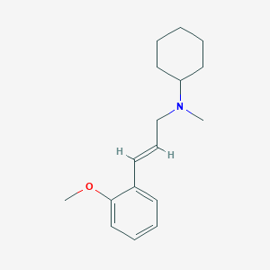 molecular formula C17H25NO B5477175 N-[3-(2-methoxyphenyl)-2-propen-1-yl]-N-methylcyclohexanamine 