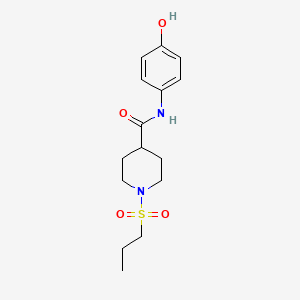 molecular formula C15H22N2O4S B5477217 N-(4-hydroxyphenyl)-1-propylsulfonylpiperidine-4-carboxamide 