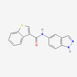 molecular formula C16H11N3OS B5477245 N-(1H-indazol-5-yl)-1-benzothiophene-3-carboxamide 