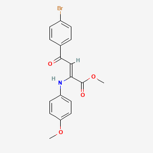 molecular formula C18H16BrNO4 B5477567 methyl (Z)-4-(4-bromophenyl)-2-(4-methoxyanilino)-4-oxobut-2-enoate 