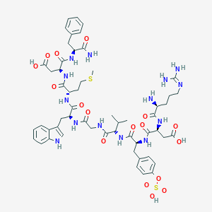 molecular formula C55H74N14O17S2 B054776 Bolton hunter-cholecystokinin nonapeptide CAS No. 117829-67-1