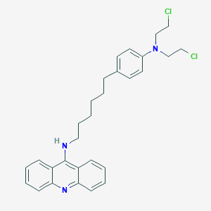 molecular formula C29H33Cl2N3 B054781 9-Acridinamine, N-(6-(4-(bis(2-chloroethyl)amino)phenyl)hexyl)- CAS No. 125173-75-3