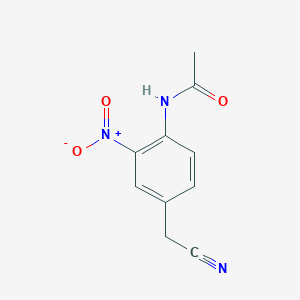 molecular formula C10H9N3O3 B054783 N-(4-(Cyanomethyl)-2-nitrophenyl)acetamide CAS No. 123270-23-5