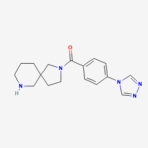 molecular formula C17H21N5O B5478321 2-[4-(4H-1,2,4-triazol-4-yl)benzoyl]-2,7-diazaspiro[4.5]decane hydrochloride 