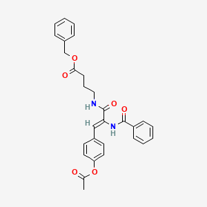 molecular formula C29H28N2O6 B5478390 benzyl 4-[[(Z)-3-(4-acetyloxyphenyl)-2-benzamidoprop-2-enoyl]amino]butanoate 