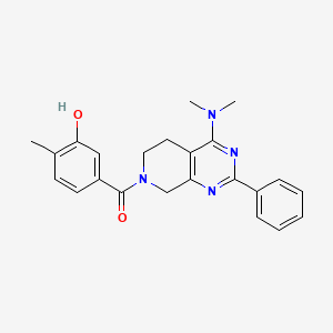 molecular formula C23H24N4O2 B5478421 5-{[4-(dimethylamino)-2-phenyl-5,8-dihydropyrido[3,4-d]pyrimidin-7(6H)-yl]carbonyl}-2-methylphenol 