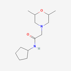 molecular formula C13H24N2O2 B5478569 N-cyclopentyl-2-(2,6-dimethylmorpholin-4-yl)acetamide 