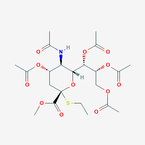 molecular formula C22H33NO12S B054786 PER-O-ACETYL-alpha-THIOETHYL-N-ACETYLNEURAMINIC METHYL ESTER CAS No. 121512-91-2
