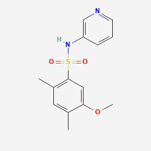 molecular formula C14H16N2O3S B5478624 [(5-Methoxy-2,4-dimethylphenyl)sulfonyl]-3-pyridylamine 