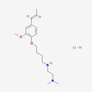 molecular formula C18H31ClN2O2 B5478649 N-[4-[2-methoxy-4-[(E)-prop-1-enyl]phenoxy]butyl]-N',N'-dimethylethane-1,2-diamine;hydrochloride 