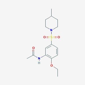 molecular formula C16H24N2O4S B5478761 N-{2-ethoxy-5-[(4-methylpiperidin-1-yl)sulfonyl]phenyl}acetamide 