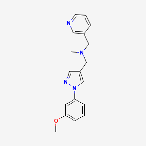 molecular formula C18H20N4O B5478833 1-[1-(3-methoxyphenyl)-1H-pyrazol-4-yl]-N-methyl-N-(3-pyridinylmethyl)methanamine 