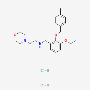 molecular formula C23H34Cl2N2O3 B5479251 N-[[3-ethoxy-2-[(4-methylphenyl)methoxy]phenyl]methyl]-2-morpholin-4-ylethanamine;dihydrochloride 