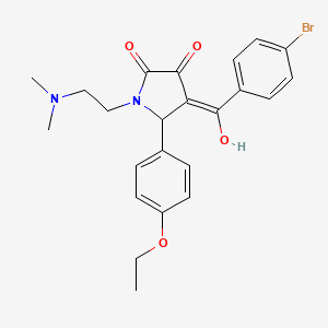 molecular formula C23H25BrN2O4 B5479252 4-(4-bromobenzoyl)-1-[2-(dimethylamino)ethyl]-5-(4-ethoxyphenyl)-3-hydroxy-1,5-dihydro-2H-pyrrol-2-one 