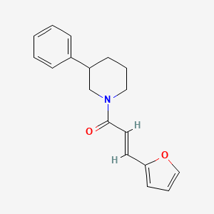 molecular formula C18H19NO2 B5479257 (E)-3-(furan-2-yl)-1-(3-phenylpiperidin-1-yl)prop-2-en-1-one 