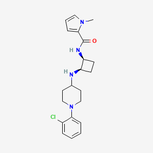 molecular formula C21H27ClN4O B5479495 N-[(1S,2R)-2-[[1-(2-chlorophenyl)piperidin-4-yl]amino]cyclobutyl]-1-methylpyrrole-2-carboxamide 