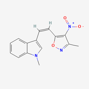 molecular formula C15H13N3O3 B5479627 3-methyl-5-[(Z)-2-(1-methylindol-3-yl)ethenyl]-4-nitro-1,2-oxazole 